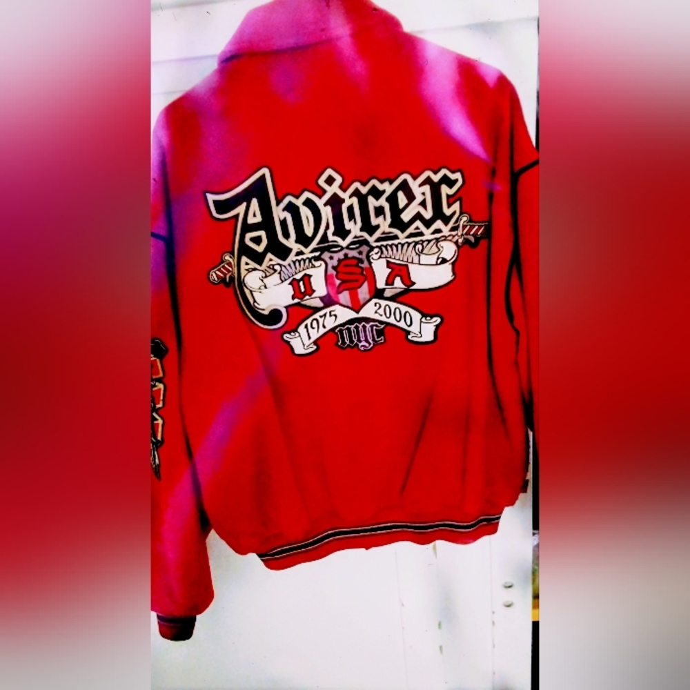 Avirex Bold Red USA Emblem Jacket